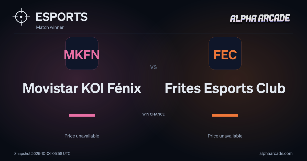 ESPORTS: ⁠Movistar KOI Fénix — / Frites Esports Club —