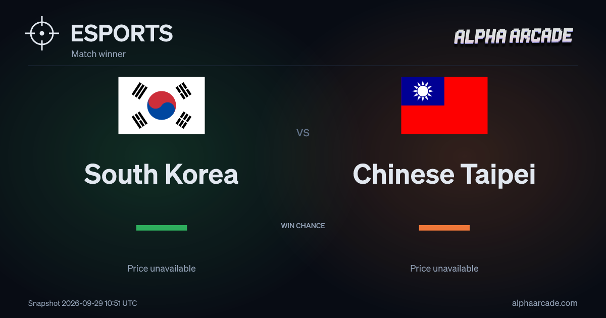 ESPORTS: South Korea — / Chinese Taipei —
