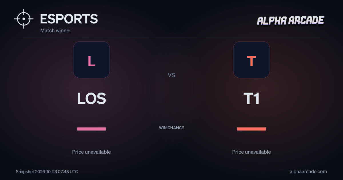 ESPORTS: LOS — / T1 —