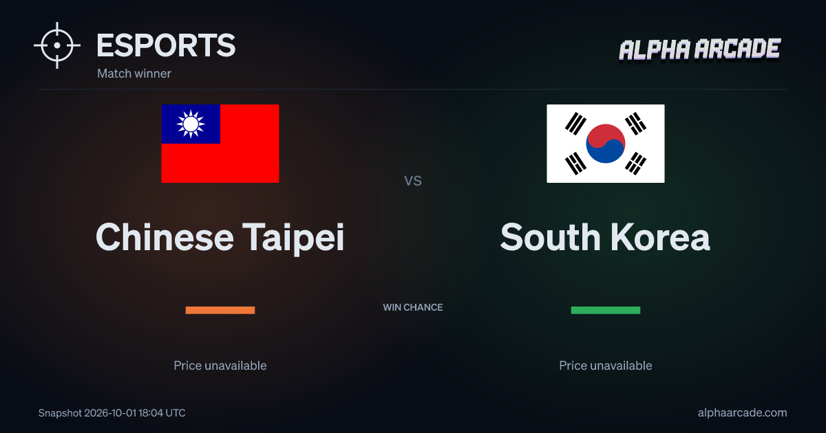 ESPORTS: Chinese Taipei — / South Korea —
