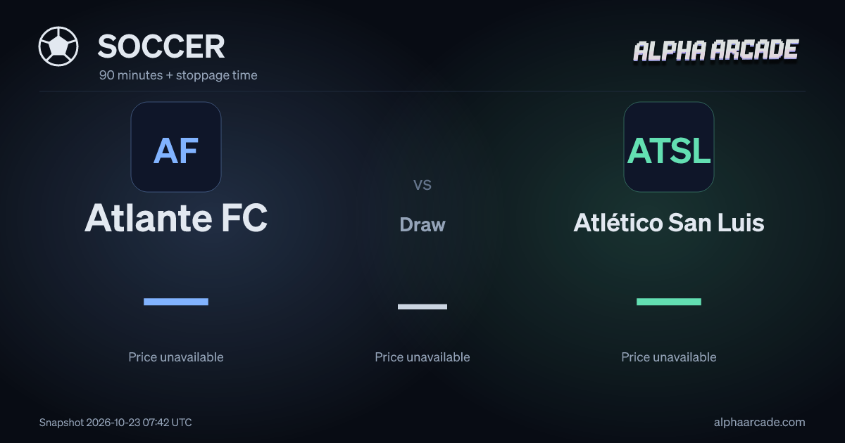 SOCCER: Atlante FC — / Draw — / Atlético San Luis —