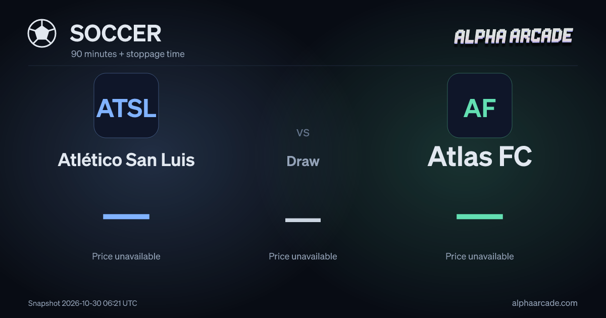 SOCCER: Atlético San Luis — / Draw — / Atlas FC —