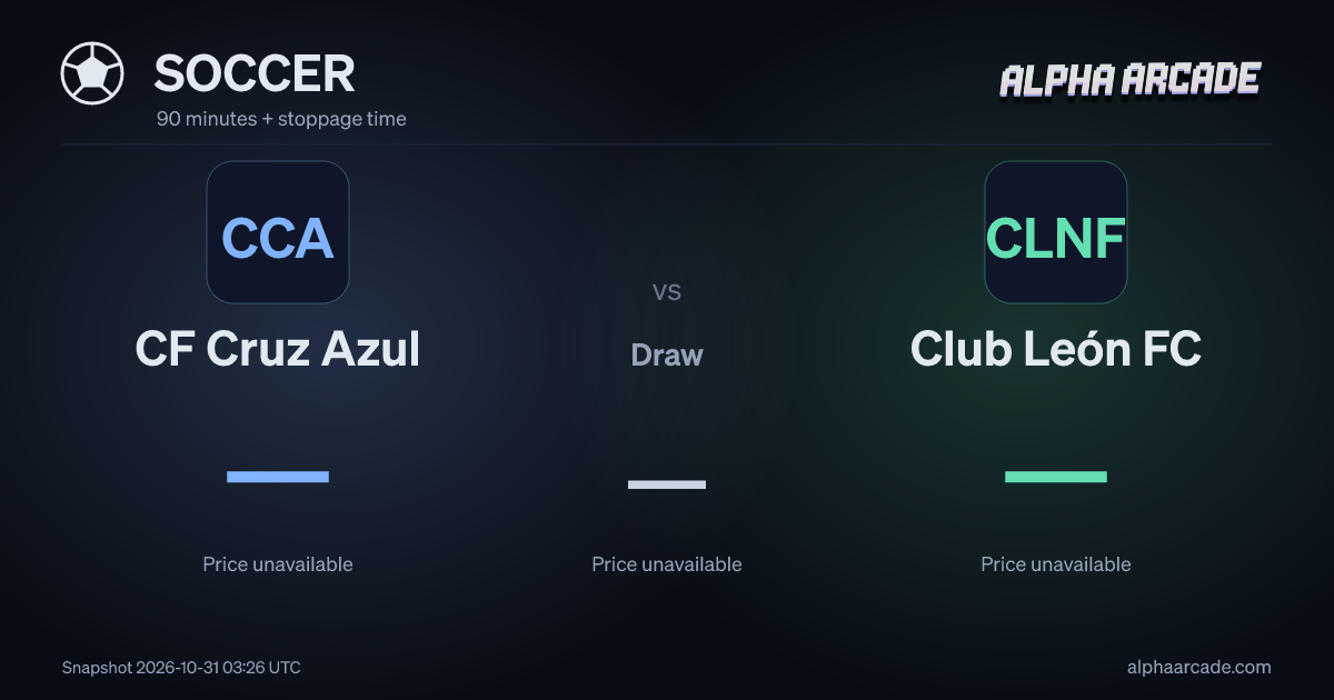 SOCCER: CF Cruz Azul — / Draw — / Club León FC —