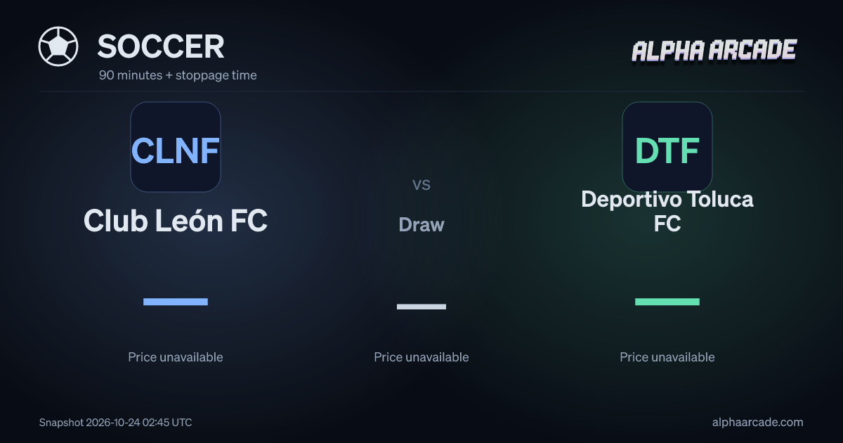 SOCCER: Club León FC — / Draw — / Deportivo Toluca FC —