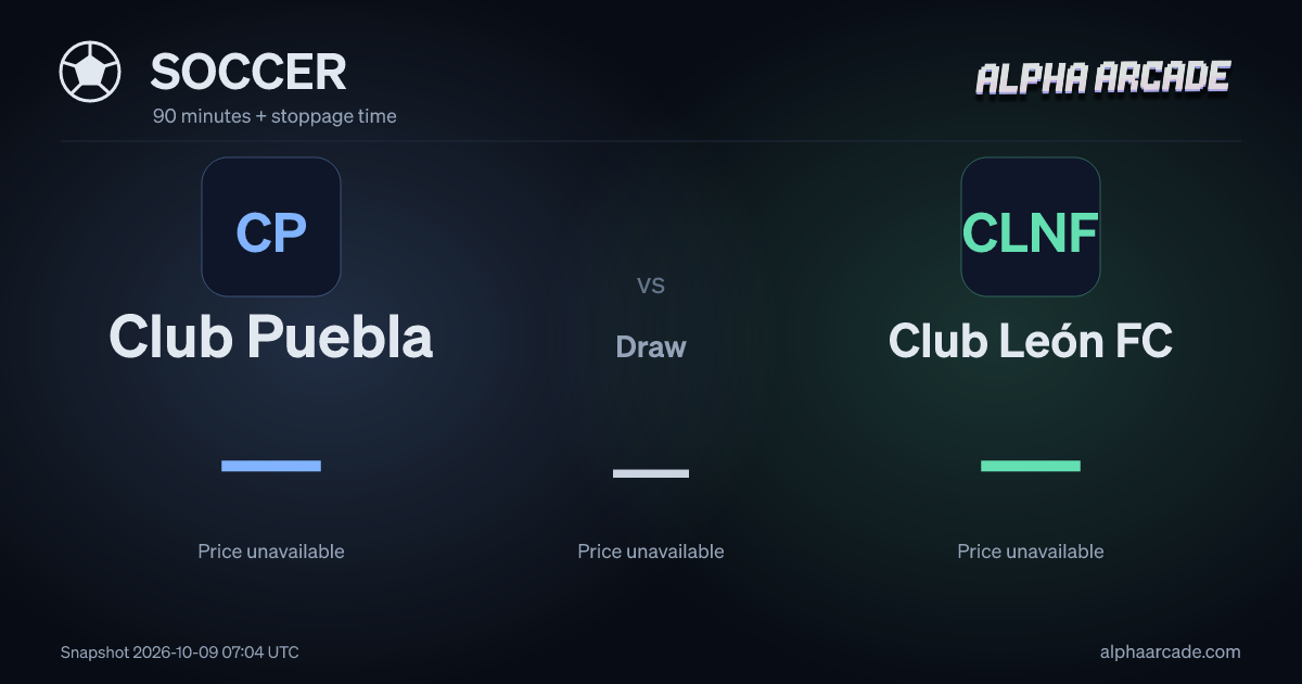 SOCCER: Club Puebla — / Draw — / Club León FC —