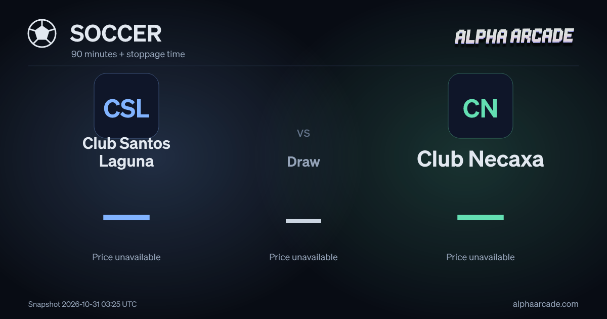 SOCCER: Club Santos Laguna — / Draw — / Club Necaxa —
