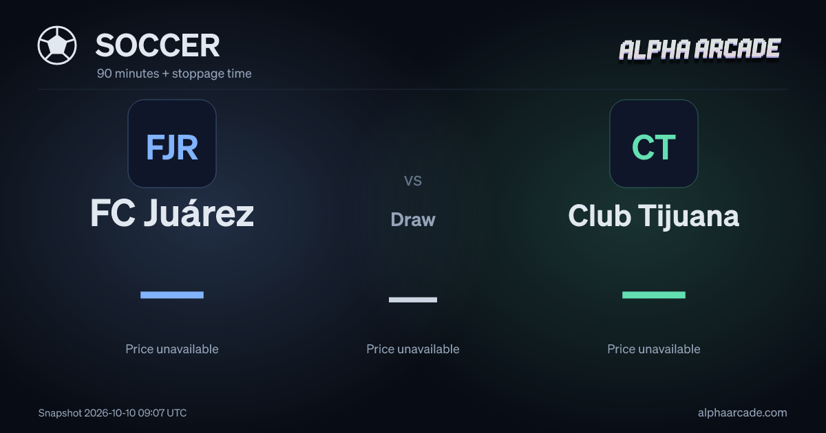 SOCCER: FC Juárez — / Draw — / Club Tijuana —