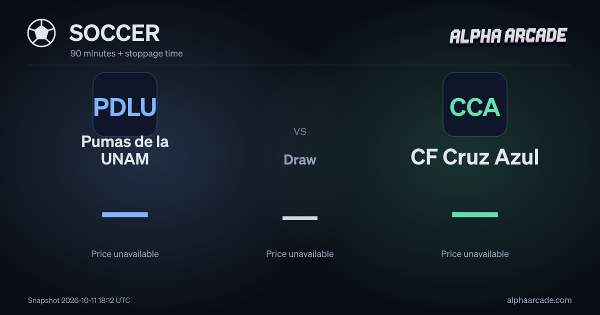 SOCCER: Pumas de la UNAM — / Draw — / CF Cruz Azul —
