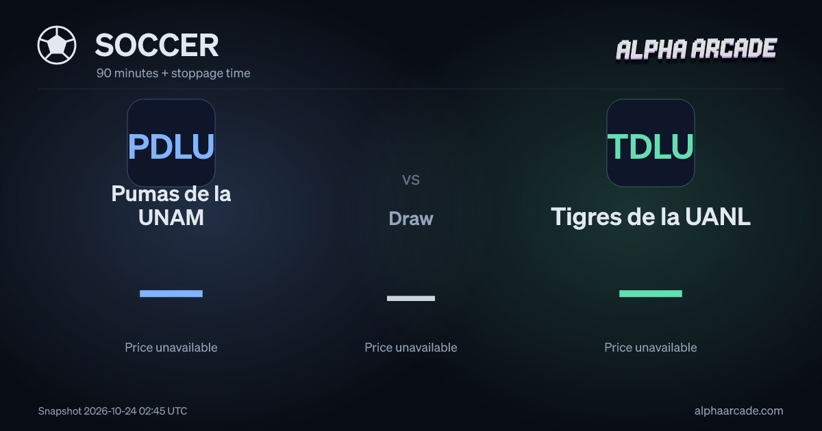 SOCCER: Pumas de la UNAM — / Draw — / Tigres de la UANL —