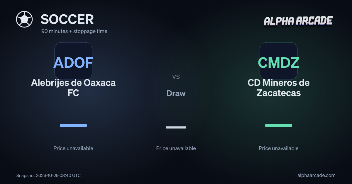 SOCCER: Alebrijes de Oaxaca FC — / Draw — / CD Mineros de Zacatecas —