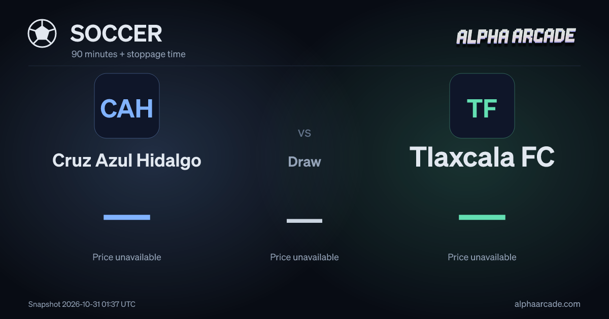 SOCCER: Cruz Azul Hidalgo — / Draw — / Tlaxcala FC —