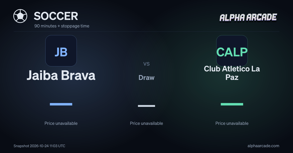 SOCCER: Jaiba Brava — / Draw — / Club Atletico La Paz —