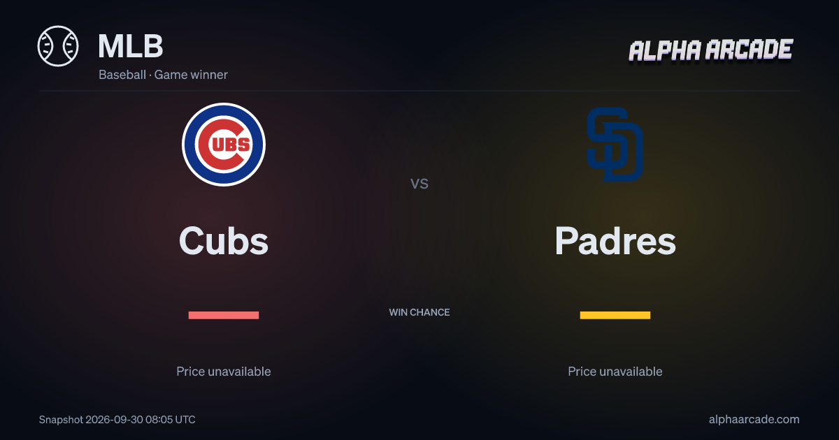 MLB: Cubs — / Padres —