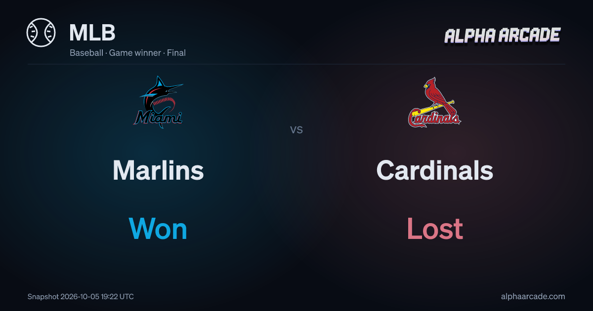 MLB: Marlins Won / Cardinals Lost