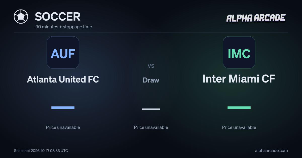 SOCCER: Atlanta United FC — / Draw — / Inter Miami CF —