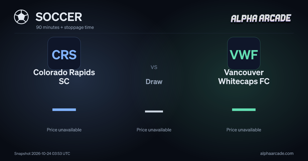 SOCCER: Colorado Rapids SC — / Draw — / Vancouver Whitecaps FC —