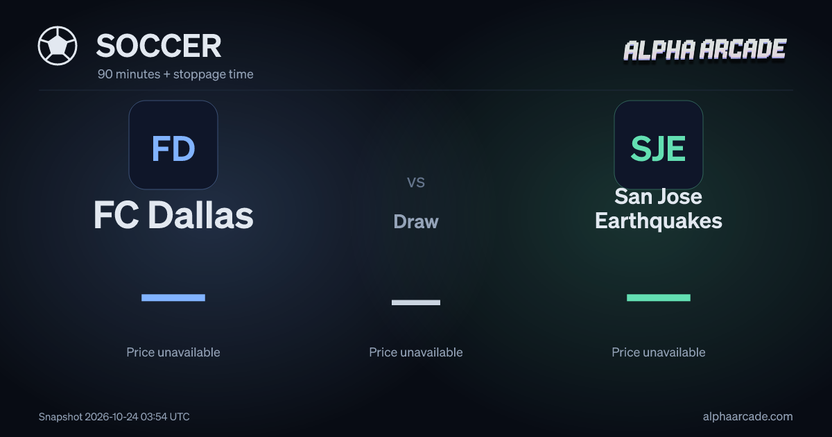 SOCCER: FC Dallas — / Draw — / San Jose Earthquakes —
