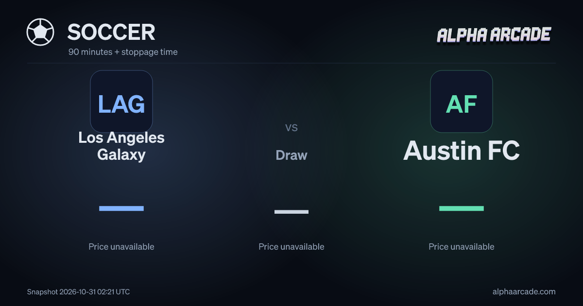 SOCCER: Los Angeles Galaxy — / Draw — / Austin FC —