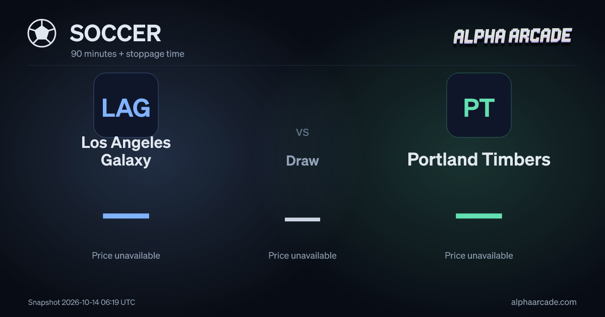 SOCCER: Los Angeles Galaxy — / Draw — / Portland Timbers —