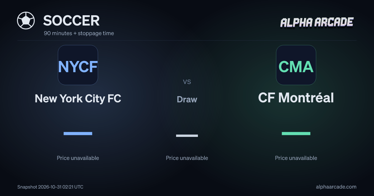 SOCCER: New York City FC — / Draw — / CF Montréal —
