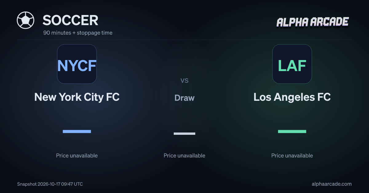 SOCCER: New York City FC — / Draw — / Los Angeles FC —