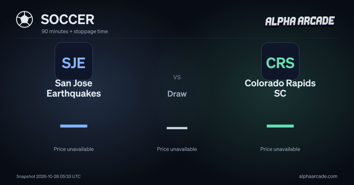SOCCER: San Jose Earthquakes — / Draw — / Colorado Rapids SC —