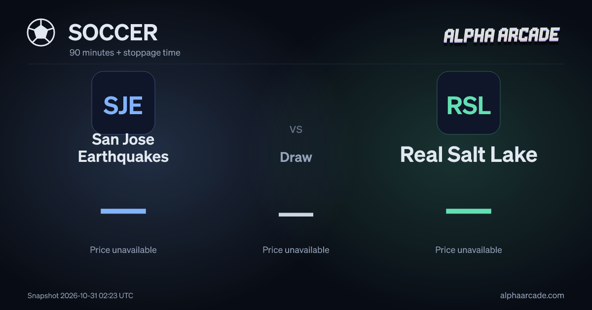 SOCCER: San Jose Earthquakes — / Draw — / Real Salt Lake —