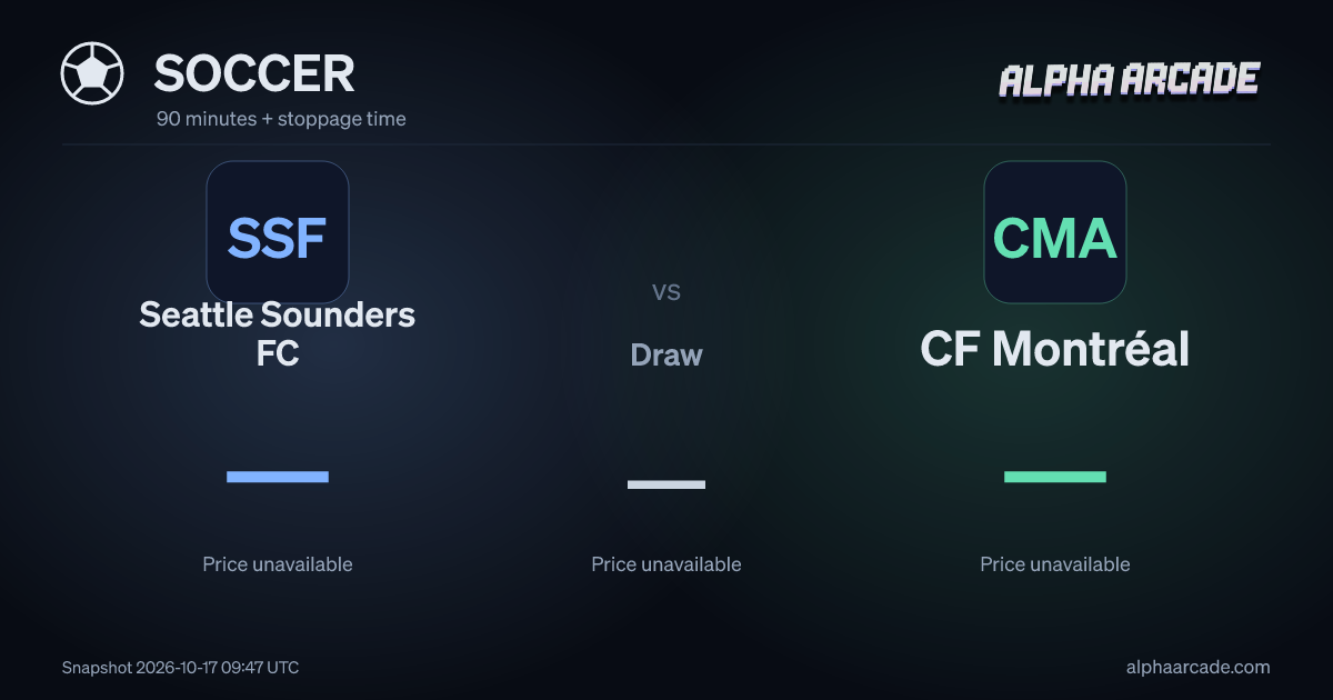 SOCCER: Seattle Sounders FC — / Draw — / CF Montréal —