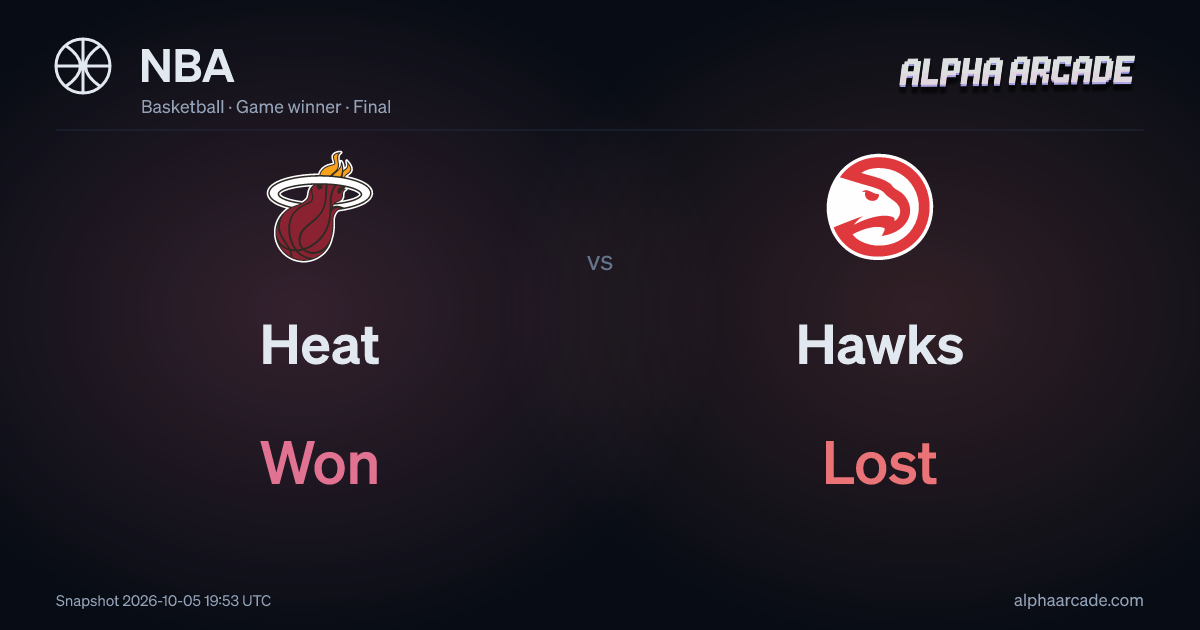 NBA: Heat Won / Hawks Lost