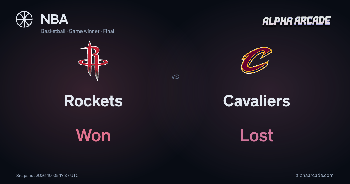 NBA: Rockets Won / Cavaliers Lost
