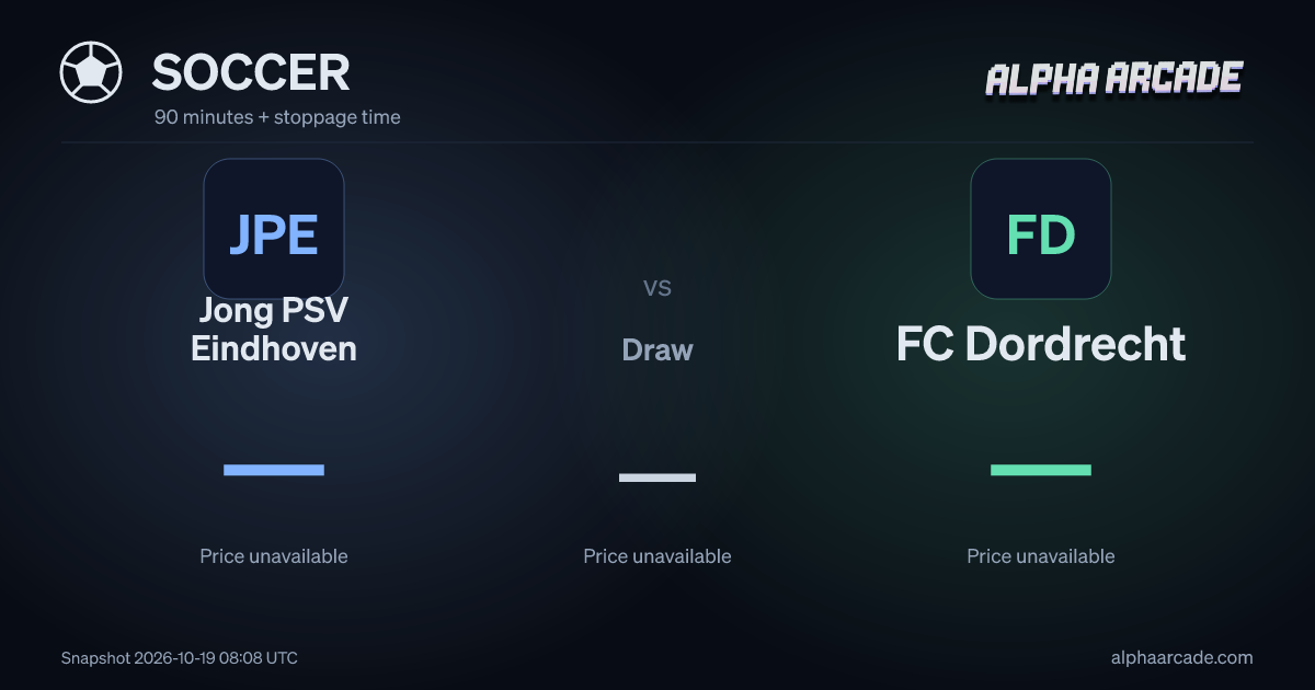 SOCCER: Jong PSV Eindhoven — / Draw — / FC Dordrecht —