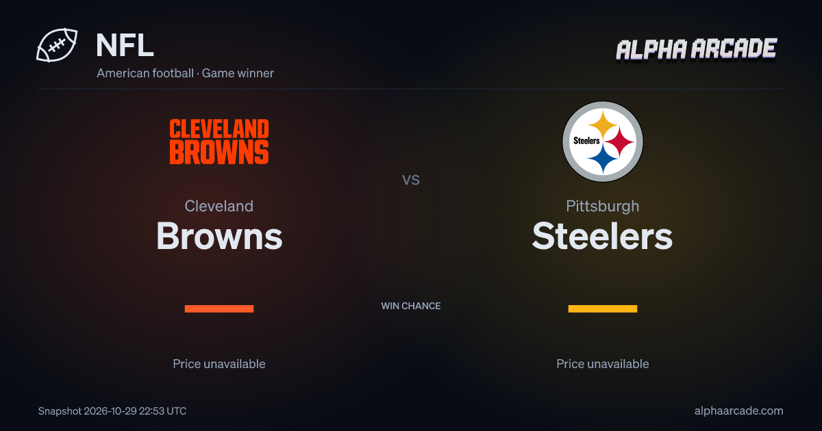 NFL: Cleveland Browns — / Pittsburgh Steelers —