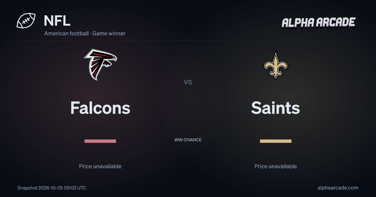 NFL: Falcons — / Saints —