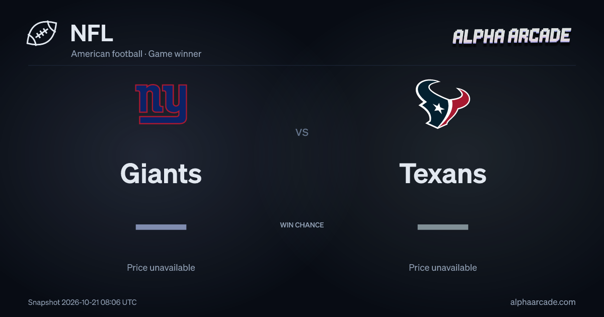 NFL: Giants — / Texans —