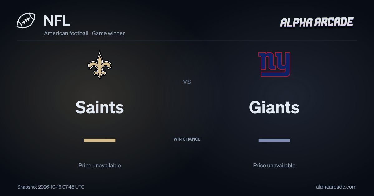 NFL: Saints — / Giants —