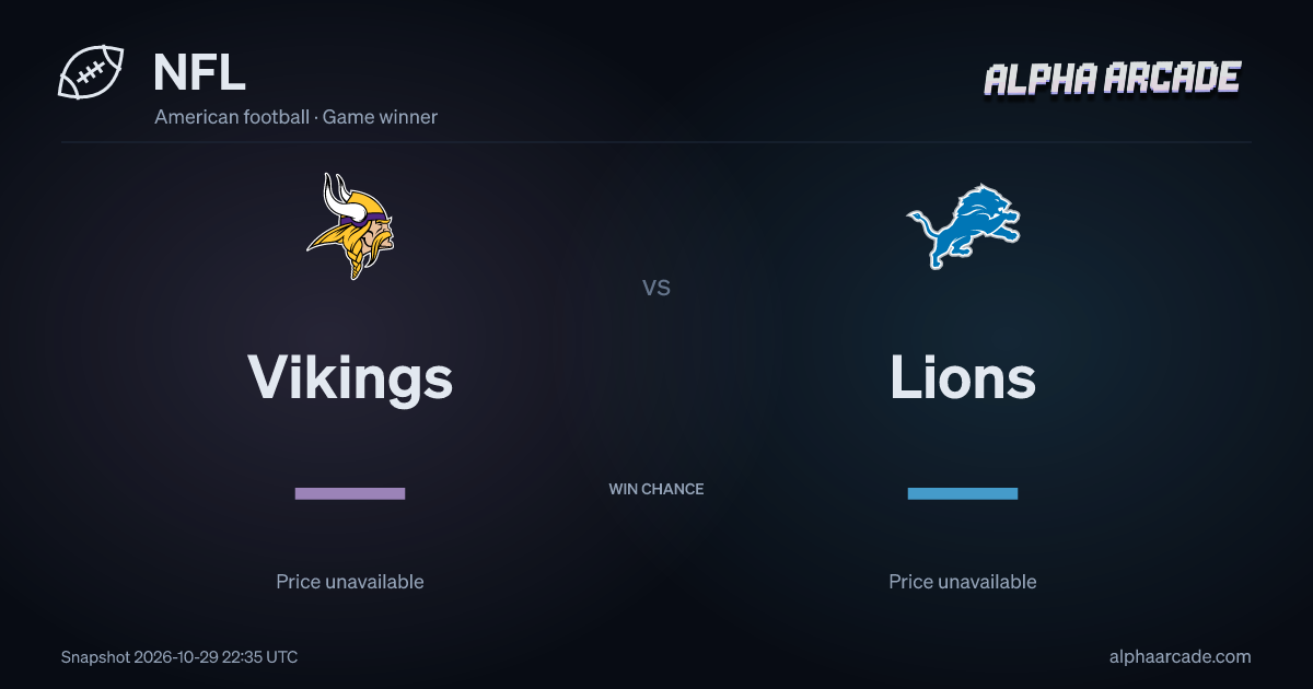 NFL: Vikings — / Lions —