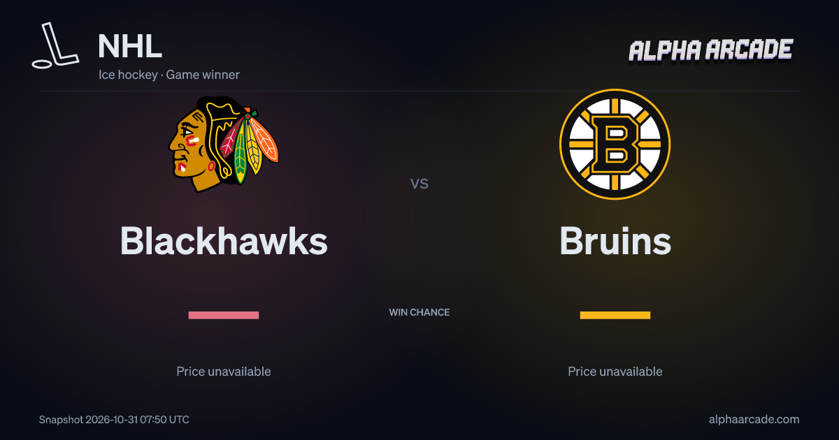 NHL: Blackhawks — / Bruins —