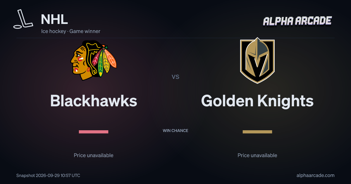 NHL: Blackhawks — / Golden Knights —