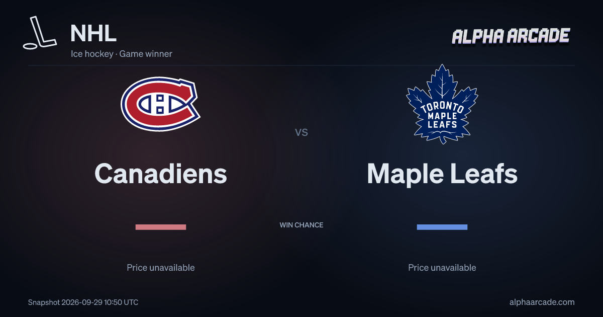 NHL: Canadiens — / Maple Leafs —
