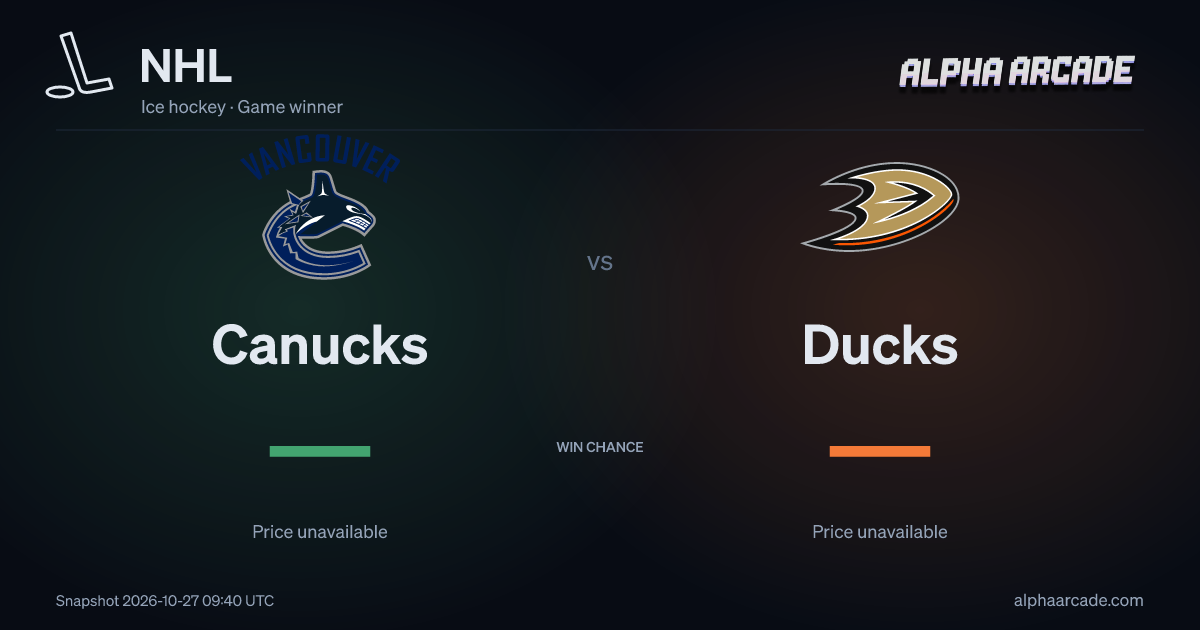 NHL: Canucks — / Ducks —