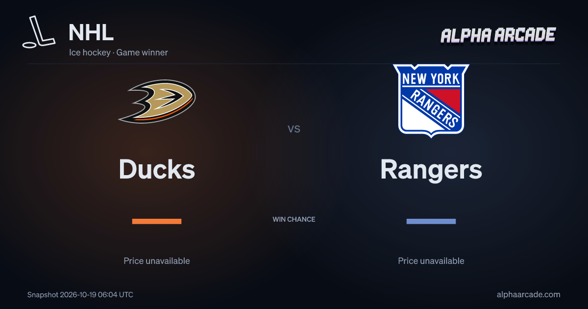 NHL: Ducks — / Rangers —
