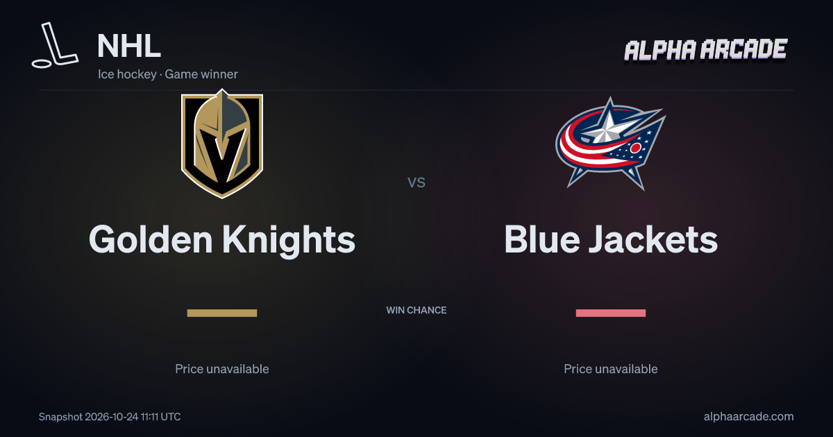 NHL: Golden Knights — / Blue Jackets —