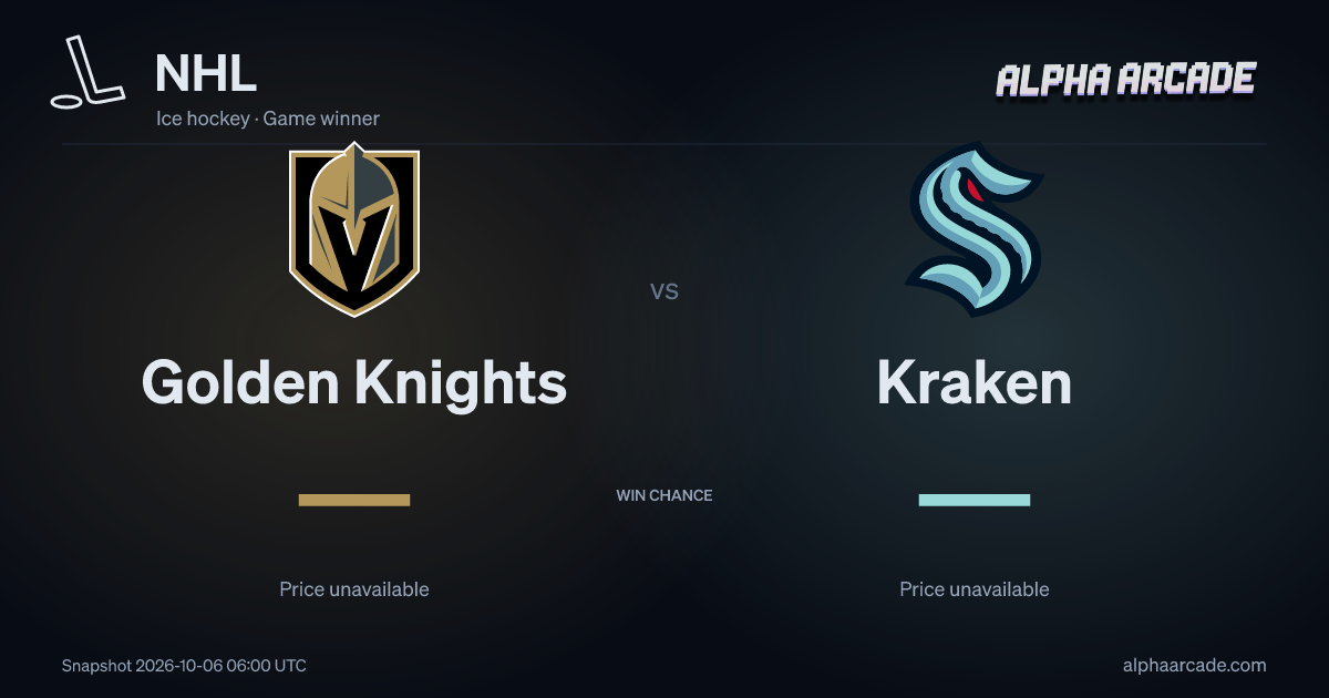 NHL: Golden Knights — / Kraken —