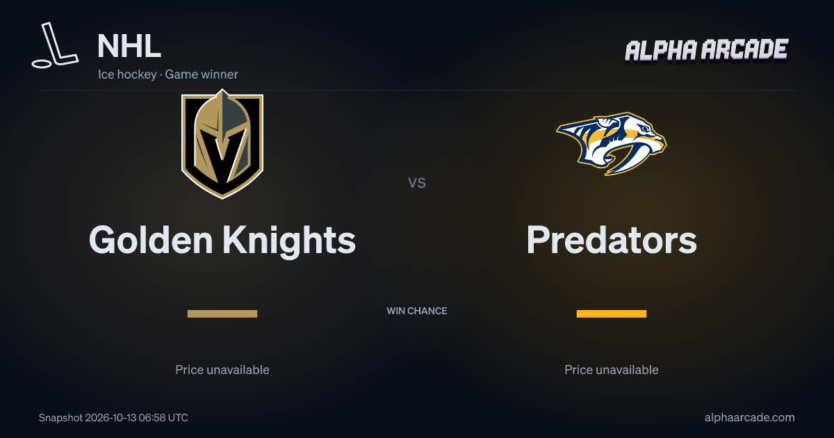 NHL: Golden Knights — / Predators —