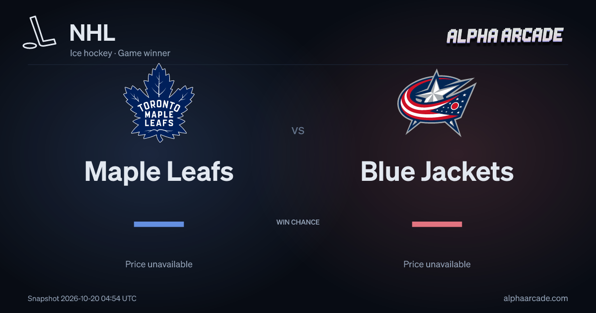 NHL: Maple Leafs — / Blue Jackets —