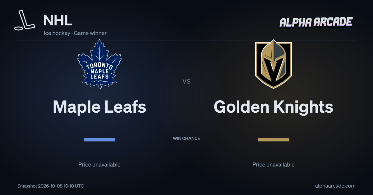 NHL: Maple Leafs — / Golden Knights —