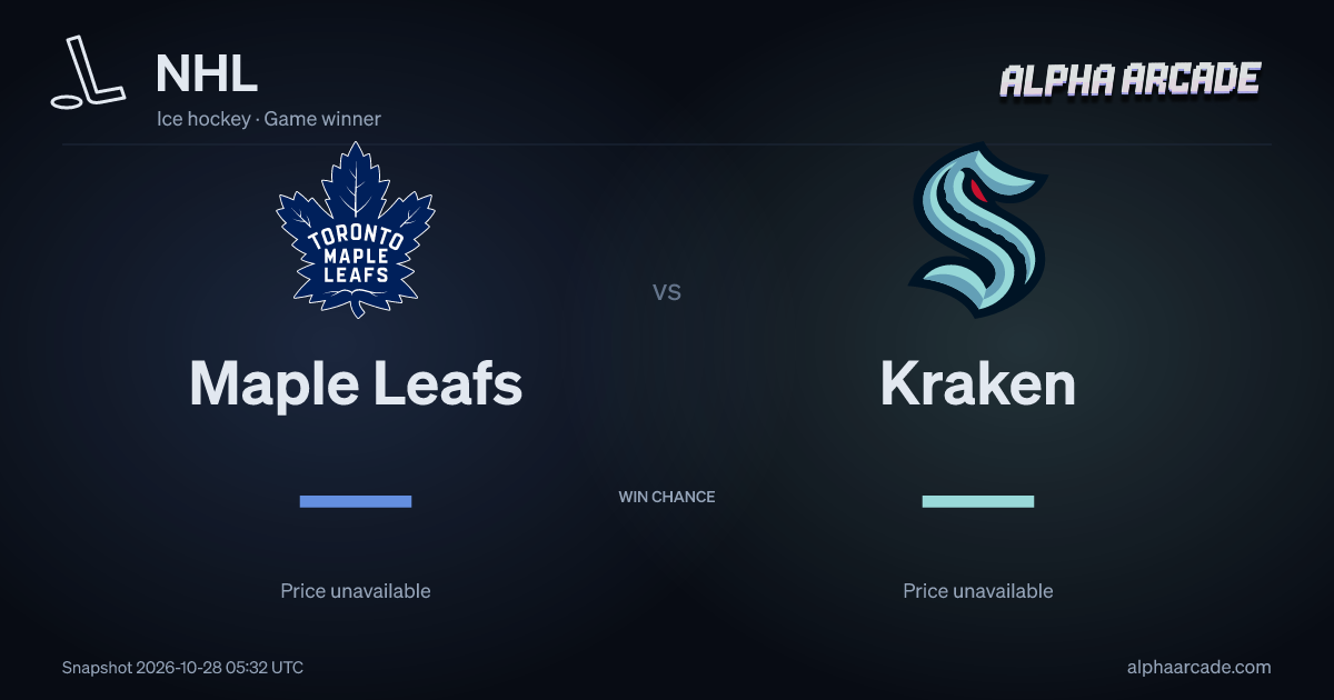 NHL: Maple Leafs — / Kraken —