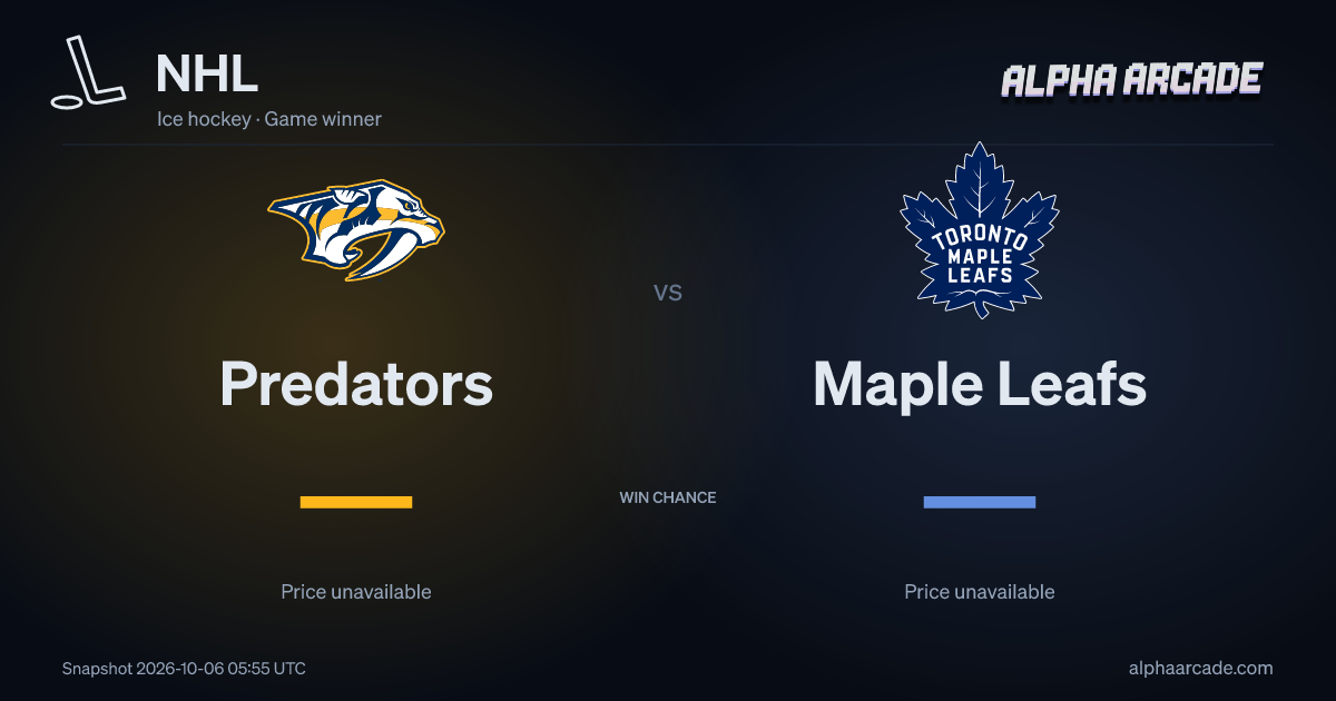 NHL: Predators — / Maple Leafs —