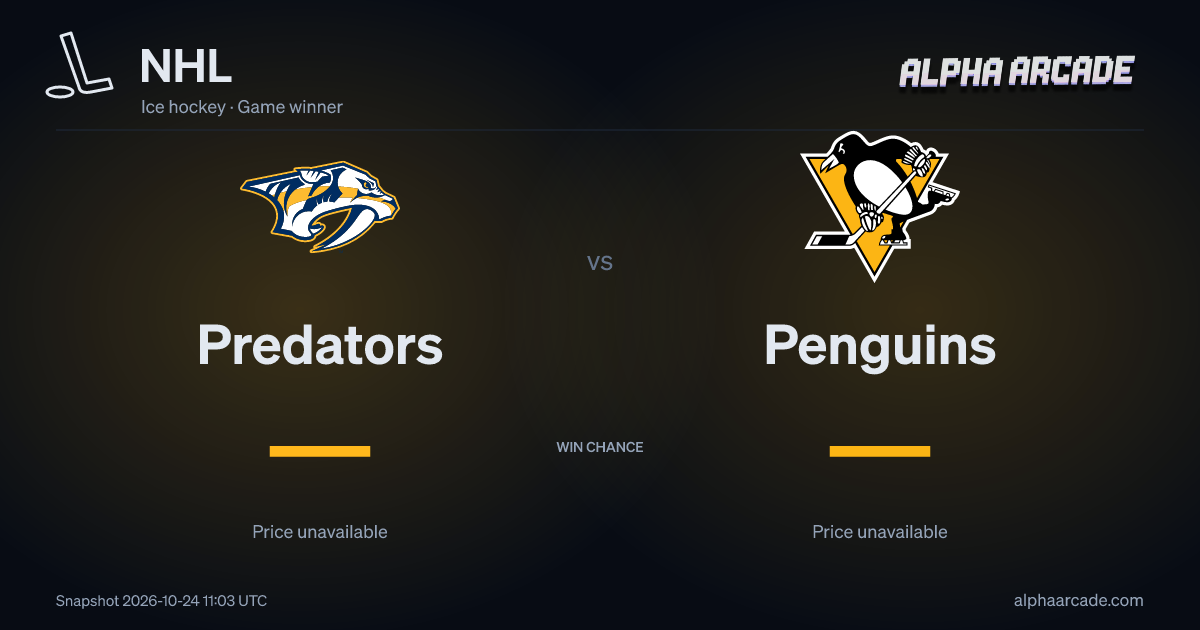 NHL: Predators — / Penguins —