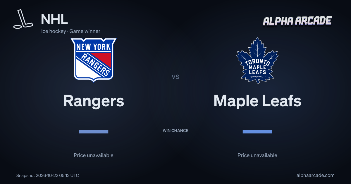 NHL: Rangers — / Maple Leafs —
